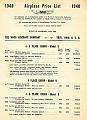 1940 Model E Price List